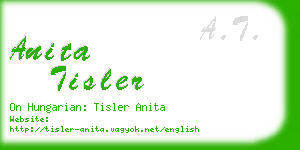 anita tisler business card